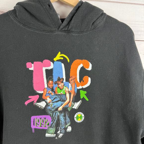 Vintage TLC Pullover Hoodie Cross Colours Size Medium READ DESCRIPTION - Picture 4 of 8